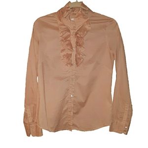 J. Crew pink button up blouse